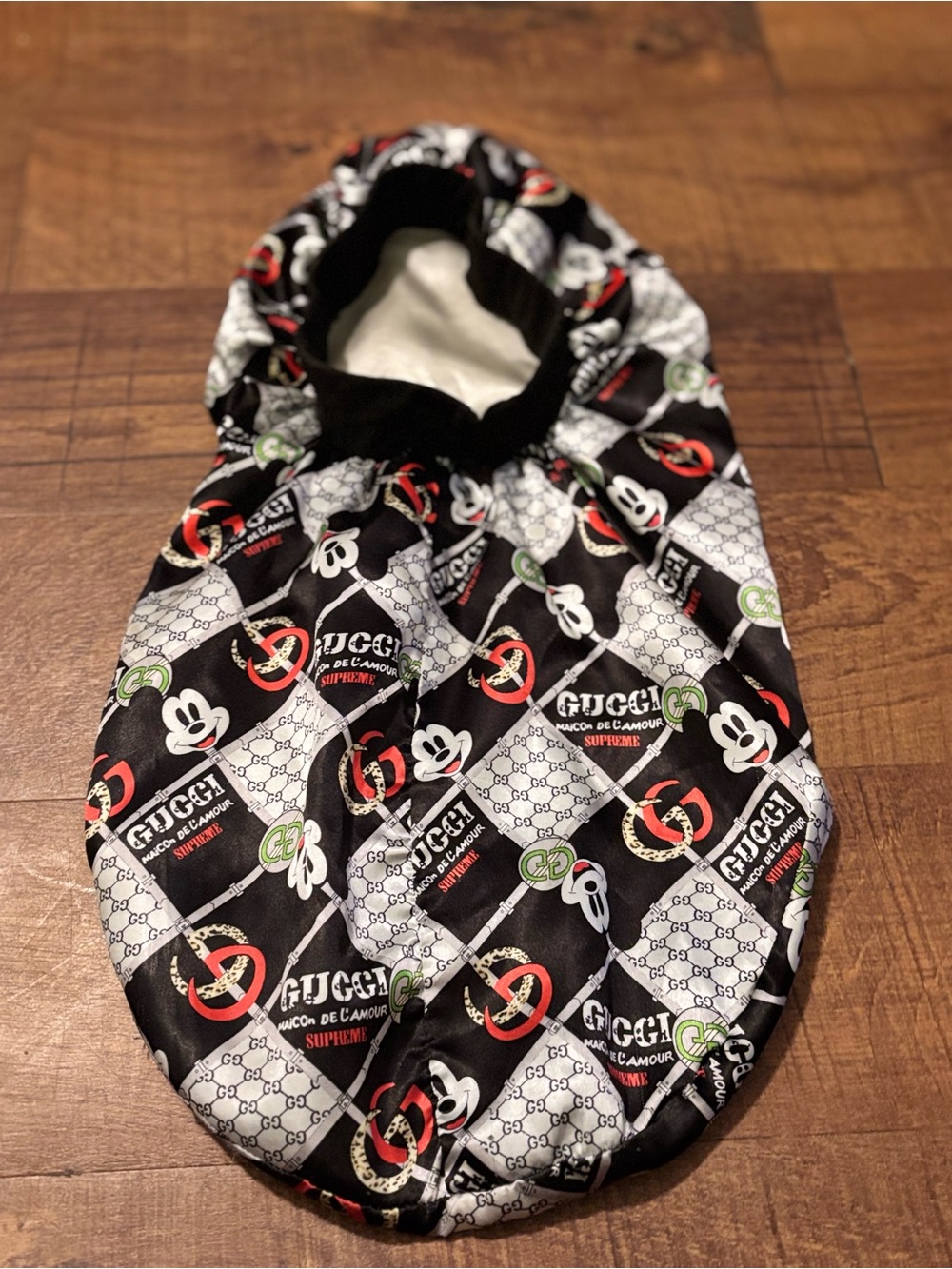Mickey Mouse Black Patterned Hair Bonnet - Picture 2 of 4